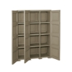 ARMADIO 3 ANTE TALPA 118X43X164 CM CON PUNTALI, ANTE EFFETTO LEGNO E TRAFORATE – MOBILE ALTO ORGANIZZAZIONE CASA PER ZONA GIORNO E VERANDA