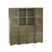 ARMADIO 4 ANTE WENGÉ 157X43X164 CM CON 4 RIPIANI – MOBILE ALTO SALVASPAZIO PER ORGANIZZAZIONE CASA E INGRESSO