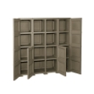 ARMADIO 4 ANTE WENGÉ 157X43X164 CM CON 4 RIPIANI – MOBILE ALTO SALVASPAZIO PER ORGANIZZAZIONE CASA E INGRESSO