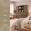 ARMADIO 4 ANTE WENGÉ 157X43X164 CM CON 4 RIPIANI – MOBILE ALTO SALVASPAZIO PER ORGANIZZAZIONE CASA E INGRESSO