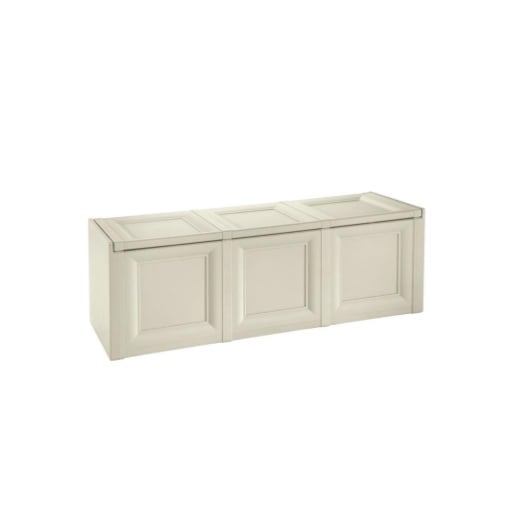 BAULE 3 MODULI ANGORA 125X40X42 CM – CONTENITORE DA ESTERNO COPERTO MULTIUSO PER BALCONE, TERRAZZO E GIARDINO