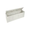 BAULE 3 MODULI ANGORA 125X40X42 CM – CONTENITORE DA ESTERNO COPERTO MULTIUSO PER BALCONE, TERRAZZO E GIARDINO