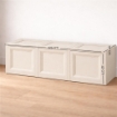 BAULE 3 MODULI ANGORA 125X40X42 CM – CONTENITORE DA ESTERNO COPERTO MULTIUSO PER BALCONE, TERRAZZO E GIARDINO