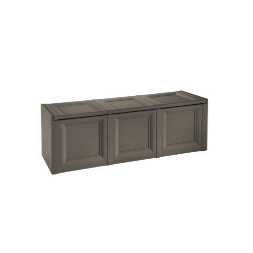 BAULE CONTENITORE DA ESTERNO WENGÉ 125X40X42 CM – CASSAPANCA MULTIUSO SALVASPAZIO PER BALCONE, TERRAZZO E VERANDA