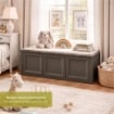BAULE CONTENITORE DA ESTERNO WENGÉ 125X40X42 CM – CASSAPANCA MULTIUSO SALVASPAZIO PER BALCONE, TERRAZZO E VERANDA