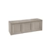 BAULE 3 MODULI TAUPE 125X40X42 CM – CONTENITORE DA ESTERNO COPERTO MULTIUSO PER BALCONE, TERRAZZO E GIARDINO