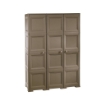 ARMADIO 3 ANTE WENGÉ 118X43X164 CM CON PUNTALI E VANO PORTASCOPE – MOBILE ALTO ORGANIZZAZIONE CASA PER INGRESSO E BALCONE COPERTO