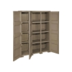 ARMADIO 3 ANTE WENGÉ 118X43X164 CM CON PUNTALI E VANO PORTASCOPE – MOBILE ALTO ORGANIZZAZIONE CASA PER INGRESSO E BALCONE COPERTO