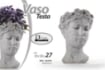 VASO TESTA DI MORO A DONNA 19X18X27 CM IN COLORE BIANCO