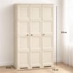 ARMADIO 3 ANTE ANGORA 118X43X164 CM CON PUNTALI E VANO PORTASCOPE – MOBILE ALTO ORGANIZZAZIONE CASA PER INGRESSO E BALCONE