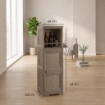 COLONNINA MISTA 3 MODULI 2 ANTE TRAFOR.MOBILE VERSATILE 3 MODULI WENGÉ 40X43X125 CM CON ANTA TRAFORATA E VANI A GIORNO – MOBILE MULTIUSO SALVASPAZIO PER CASA