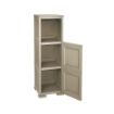 MOBILE 2 MODULI TAUPE 40X43X125 CM CON ANTE TRAFORATE E 1 MODULO SCAFFALE – CONTENITORE VERTICALE ORGANIZZAZIONE CASA PER INGRESSO E ZONA GIORNO