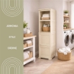 MOBILE 2 MODULI ANGORA 40X43X164 CM CON ANTE FINITURA LEGNO E 2 MODULI SCAFFALE – CONTENITORE VERTICALE MULTIUSO PER ORGANIZZAZIONE CASA