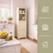 MOBILE 2 MODULI ANGORA 40X43X164 CM CON ANTE FINITURA LEGNO E 2 MODULI SCAFFALE – CONTENITORE VERTICALE MULTIUSO PER ORGANIZZAZIONE CASA