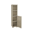 MOBILE BAGNO SALVASPAZIO 4 MODULI TAUPE 40X43X164 CM CON ANTA EFFETTO LEGNO E RIPIANI A VISTA – MOBILE CONTENITORE VERTICALE PER ARREDO BAGNO