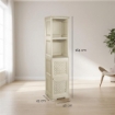 MOBILE BAGNO SALVASPAZIO 4 MODULI ANGORA 40X43X164 CM CON ANTA EFFETTO LEGNO E RIPIANI A VISTA – MOBILE CONTENITORE VERTICALE PER ARREDO BAGNO