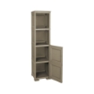 MOBILE BAGNO VERTICALE SALVASPAZIO 4 MODULI WENGÉ 40X43X164 CM CON ANTA EFFETTO LEGNO E RIPIANI A VISTA – CONTENITORE PER ARREDO BAGNO