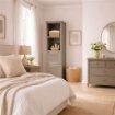 MOBILE 4 MODULI 40X43X164 CM TAUPE CON ANTE TRAFORATE E 2 VANI A GIORNO – LIBRERIA CONTENITORE VERTICALE DESIGN PER ZONA LIVING
