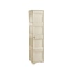 COLONNINA 4 MODULI IN PLASTICA EFFETTO LEGNO CON ANTE LISCE 40X43X164 CM, MOBILETTO ALTO MULTIUSO PER CAMERA, SALOTTO, STUDIO E HOME OFFICE
