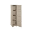 ARMADIO A COLONNA CON 4 MEZZI RIPIANI E 1 ANTA LISCIA TAUPE DIMENSIONI 40X43X164H CM