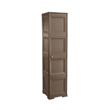 ARMADIO A COLONNA CON 4 MEZZI RIPIANI E 1 ANTA LISCIA WENGÈ DIMENSIONI 40X43X164H CM