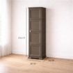 ARMADIO A COLONNA CON 4 MEZZI RIPIANI E 1 ANTA LISCIA WENGÈ DIMENSIONI 40X43X164H CM