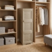 MOBILE 3 MODULI TALPA 40X43X125 CM CON ANTE TRAFORATE – CONTENITORE VERTICALE ORGANIZZAZIONE CASA PER INGRESSO E ZONA GIORNO