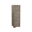 MOBILE CONTENITORE WENGÉ 3 MODULI 40X43X125 CM CON ANTE TRAFORATE – ARMADIETTO VERTICALE IN PLASTICA ELEGANTE PER ORGANIZZARE CASA