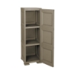 MOBILE CONTENITORE WENGÉ 3 MODULI 40X43X125 CM CON ANTE TRAFORATE – ARMADIETTO VERTICALE IN PLASTICA ELEGANTE PER ORGANIZZARE CASA