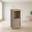COMÒ COMODINO 2 MODULI TALPA 40X43X85,5 CM CON ANTA EFFETTO LEGNO E VANO A GIORNO – MOBILE CONTENITORE COMPATTO PER CAMERA DA LETTO
