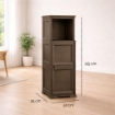MOBILE 2 MODULI WENGÉ 40X43X125 CM CON ANTE FINITURA LEGNO E 1 MODULO SCAFFALE – SOLUZIONE VERTICALE SALVASPAZIO PER ORGANIZZAZIONE CASA