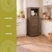 MOBILE 2 MODULI WENGÉ 40X43X125 CM CON ANTE FINITURA LEGNO E 1 MODULO SCAFFALE – SOLUZIONE VERTICALE SALVASPAZIO PER ORGANIZZAZIONE CASA