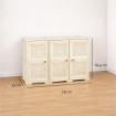 ARMADIO 3 ANTE ANGORA 118X43X85,5 CM CON PUNTALI E ANTE TRAFORATE – MOBILE COMPATTO DECORATIVO PER ZONA GIORNO