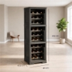 SCAFFALE PORTABOTTIGLIE 27 BOTTIGLIE WENGÉ 40X42,5X125 CM – CANTINETTA A VISTA 3 MODULI PER CUCINA E ZONA PRANZO