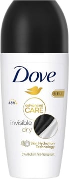DOVE ADVANCED CARE DEODORANTE ROLL-ON INVISIBLE DRY 48H 50ML