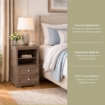 COMODINO 2 CASSETTI WENGÉ 40X43X85,5 CM CON MODULO APERTO E RIPIANO INTERMEDIO – MOBILE VERTICALE SALVASPAZIO PER CAMERA E ZONA LIVING