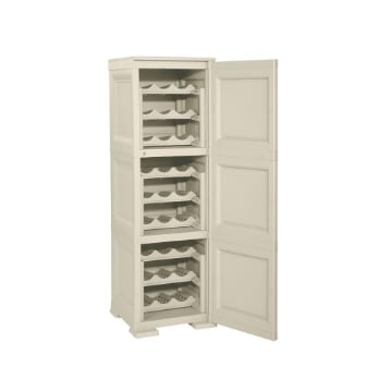 MOBILE PORTABOTTIGLIE 27 BOTTIGLIE ANGORA 40X43X125 CM – CANTINETTA VERTICALE SALVASPAZIO PER CUCINA E ZONA PRANZO