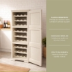 MOBILE PORTABOTTIGLIE 27 BOTTIGLIE ANGORA 40X43X125 CM – CANTINETTA VERTICALE SALVASPAZIO PER CUCINA E ZONA PRANZO