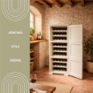 MOBILE PORTABOTTIGLIE 27 BOTTIGLIE ANGORA 40X43X125 CM – CANTINETTA VERTICALE SALVASPAZIO PER CUCINA E ZONA PRANZO