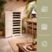 MOBILE PORTABOTTIGLIE 27 BOTTIGLIE ANGORA 40X43X125 CM – CANTINETTA VERTICALE SALVASPAZIO PER CUCINA E ZONA PRANZO