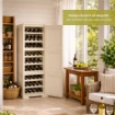MOBILE PORTABOTTIGLIE 27 BOTTIGLIE ANGORA 40X43X125 CM – CANTINETTA VERTICALE SALVASPAZIO PER CUCINA E ZONA PRANZO