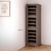 MOBILE PORTABOTTIGLIE 27 BOTTIGLIE WENGÉ 40X43X125 CM – CANTINETTA VERTICALE SALVASPAZIO PER SOGGIORNO E ZONA PRANZO