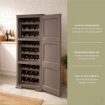 MOBILE PORTABOTTIGLIE 27 BOTTIGLIE WENGÉ 40X43X125 CM – CANTINETTA VERTICALE SALVASPAZIO PER SOGGIORNO E ZONA PRANZO