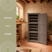 MOBILE PORTABOTTIGLIE 27 BOTTIGLIE WENGÉ 40X43X125 CM – CANTINETTA VERTICALE SALVASPAZIO PER SOGGIORNO E ZONA PRANZO