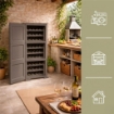 MOBILE PORTABOTTIGLIE 27 BOTTIGLIE WENGÉ 40X43X125 CM – CANTINETTA VERTICALE SALVASPAZIO PER SOGGIORNO E ZONA PRANZO