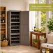 MOBILE PORTABOTTIGLIE 27 BOTTIGLIE WENGÉ 40X43X125 CM – CANTINETTA VERTICALE SALVASPAZIO PER SOGGIORNO E ZONA PRANZO