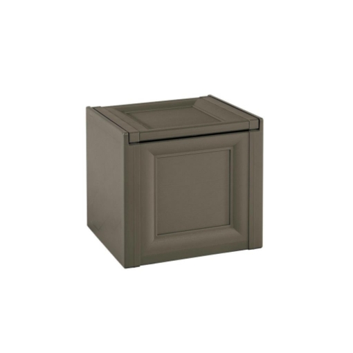BAULE 1 MODULO WENGÉ 47X40X42 CM – CONTENITORE COMPATTO SALVASPAZIO PER BALCONE, VERANDA E AMBIENTI ESTERNI