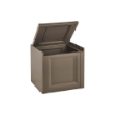 BAULE 1 MODULO WENGÉ 47X40X42 CM – CONTENITORE COMPATTO SALVASPAZIO PER BALCONE, VERANDA E AMBIENTI ESTERNI