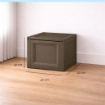 BAULE 1 MODULO WENGÉ 47X40X42 CM – CONTENITORE COMPATTO SALVASPAZIO PER BALCONE, VERANDA E AMBIENTI ESTERNI