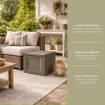 BAULE 1 MODULO WENGÉ 47X40X42 CM – CONTENITORE COMPATTO SALVASPAZIO PER BALCONE, VERANDA E AMBIENTI ESTERNI